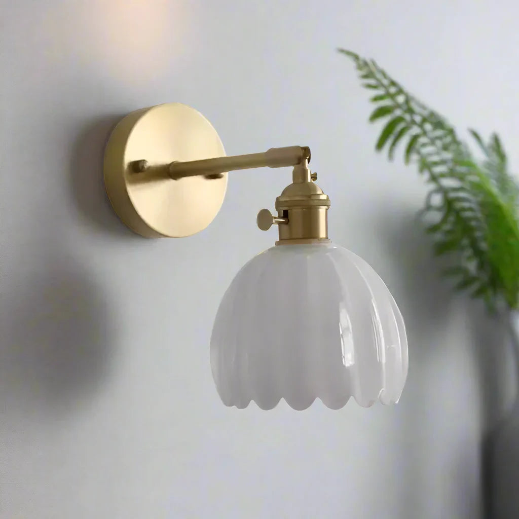 Vintage Tulip Glass Glow | HavenBloom Wall Sconce