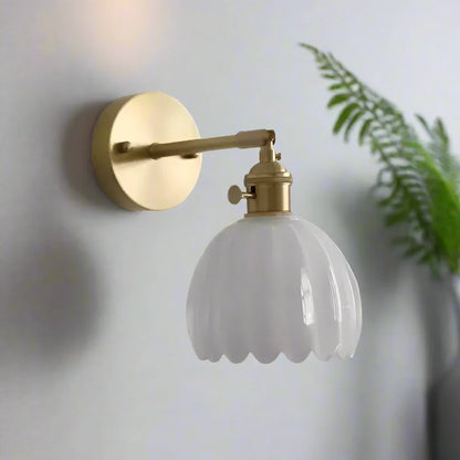 Vintage Tulip Glass Glow | HavenBloom Wall Sconce
