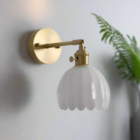 Vintage Tulip Glass Glow | HavenBloom Wall Sconce