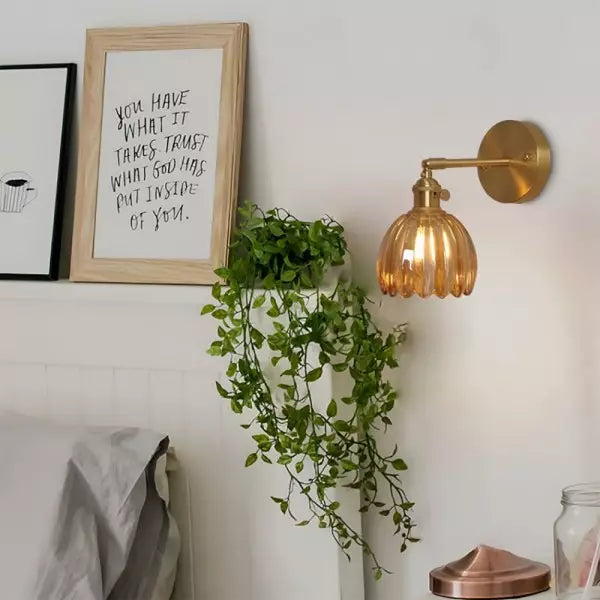 Vintage Tulip Glass Glow | HavenBloom Wall Sconce