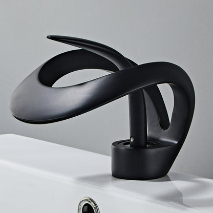 GoldenVeil Faucet | Brushed Gold Brilliance with a Serene Waterfall Flow