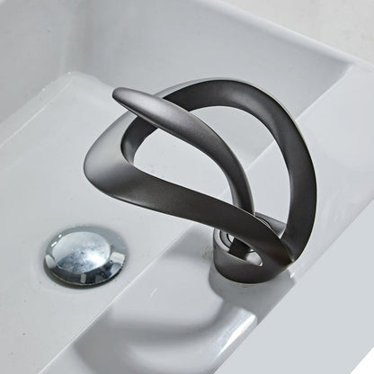 GoldenVeil Faucet | Brushed Gold Brilliance with a Serene Waterfall Flow