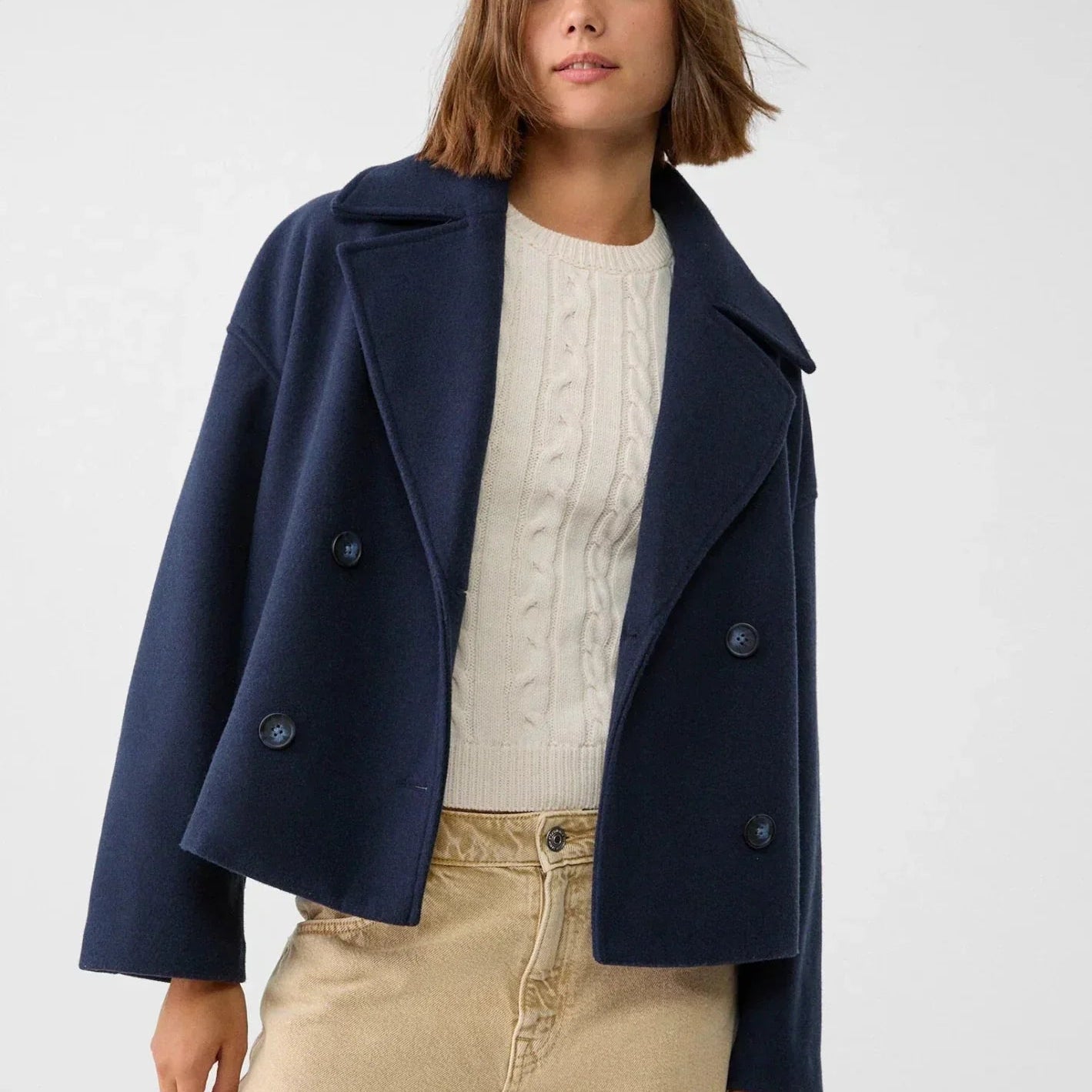 Thalía | Women’s Contemporary Double-Breasted Peacoat