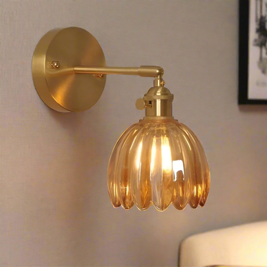 Vintage Tulip Glass Glow | HavenBloom Wall Sconce