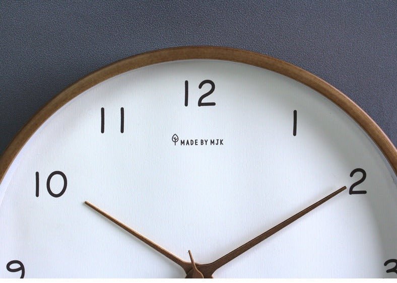 Solid Wooden Wall Style | HavenTime Silent Quartz Clock