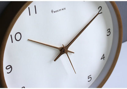 Solid Wooden Wall Style | HavenTime Silent Quartz Clock