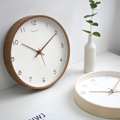 Solid Wooden Wall Style | HavenTime Silent Quartz Clock