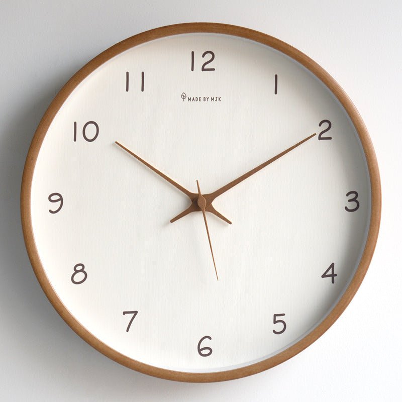 Solid Wooden Wall Style | HavenTime Silent Quartz Clock