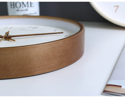 Solid Wooden Wall Style | HavenTime Silent Quartz Clock