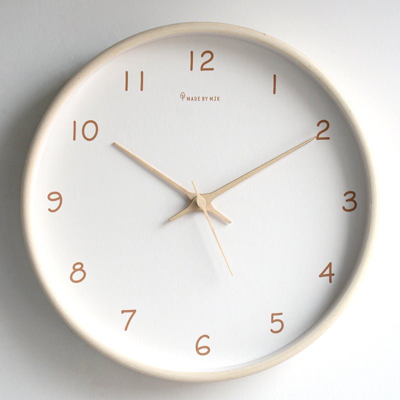 Solid Wooden Wall Style | HavenTime Silent Quartz Clock
