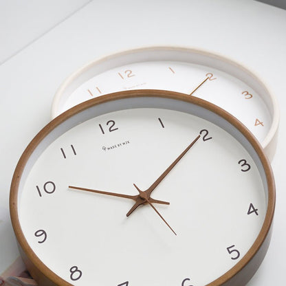 Solid Wooden Wall Style | HavenTime Silent Quartz Clock