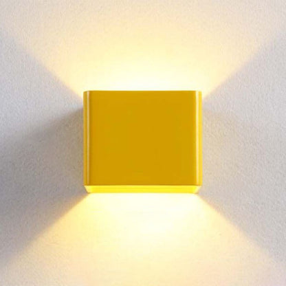 Sleek Bedroom Fixture | PolarCube Square Wall Light