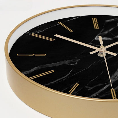 Elegant Marble Accent | StellarStone Silent Wall Clock