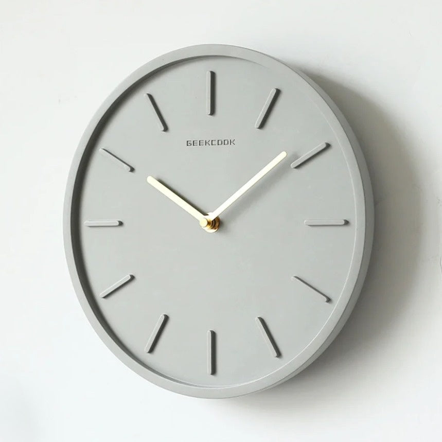 NordStone Pendulum Clock | Minimalist Cement & Metal Harmony