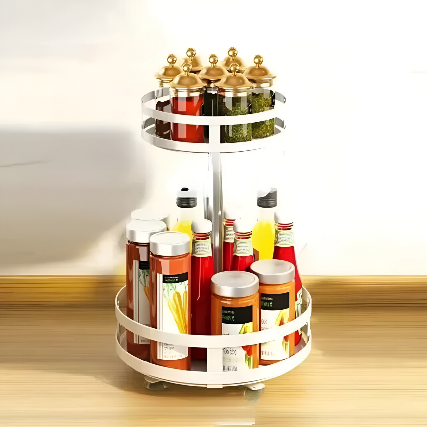 SpinStow Ingot Rack | 360° Rotating Organizer for Smart Cabinet Storage