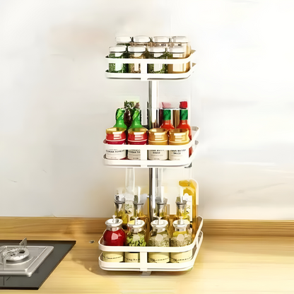 SpinStow Ingot Rack | 360° Rotating Organizer for Smart Cabinet Storage
