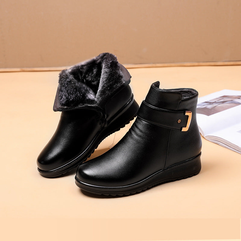 Claire | Women’s Fleece-Lined Orthopedic Leather Ankle Boots