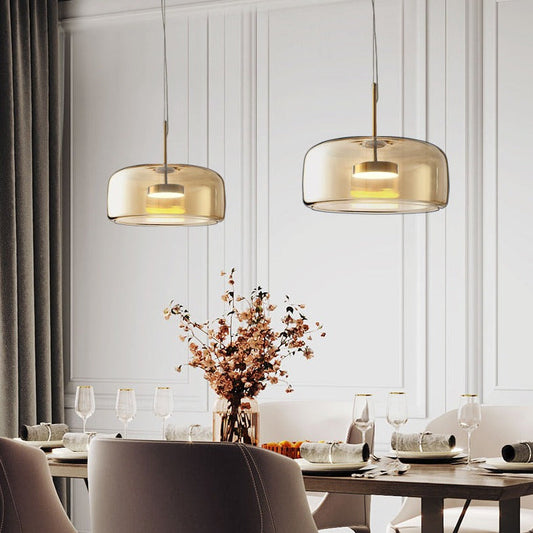 Hotel Elegance | LumiGlide Contemporary Glass Pendant Lamp