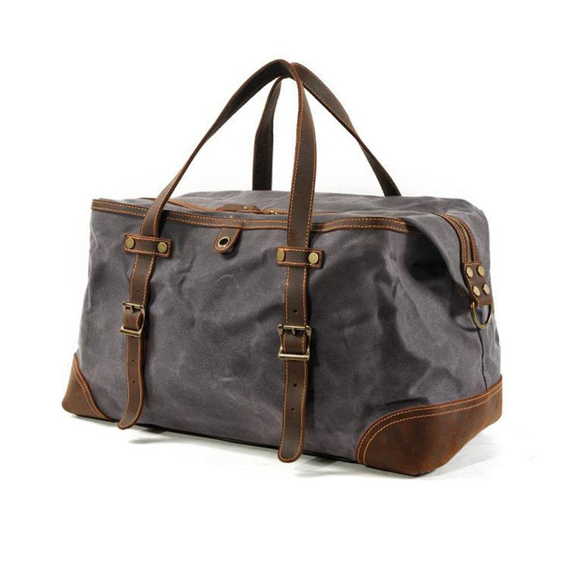 Stavanger | Durable Canvas Weekend Travel Bag with Leather Accents-4