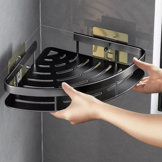 HydroGlide No-Drill Shelf | Sleek Aluminum Corner Design