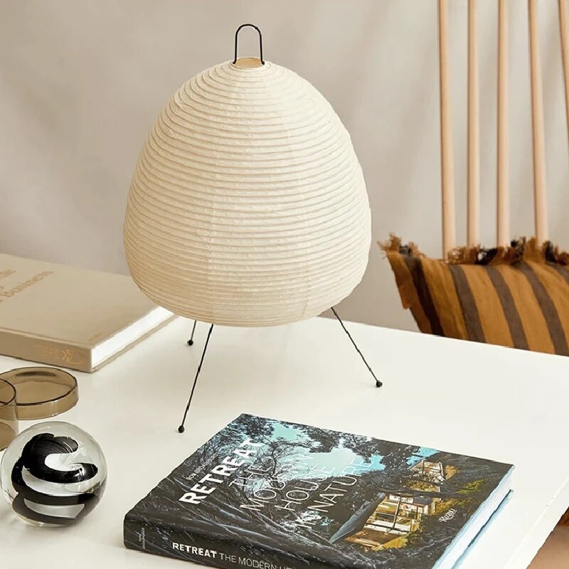 Zen Table Lamp | LED Rice Paper Japanese Accent