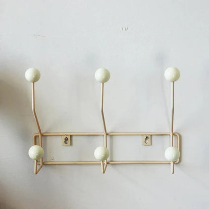 PastelCharm Hook Rack | Vintage Metal Wall Accent