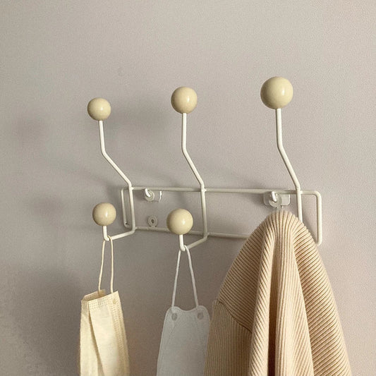 PastelCharm Hook Rack | Vintage Metal Wall Accent