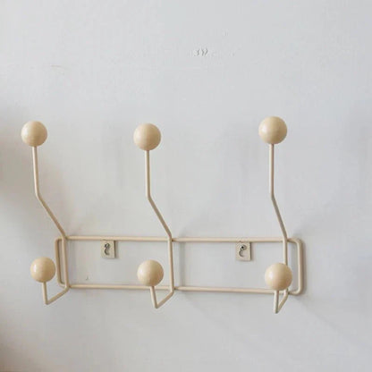 PastelCharm Hook Rack | Vintage Metal Wall Accent