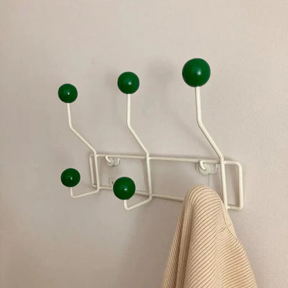PastelCharm Hook Rack | Vintage Metal Wall Accent
