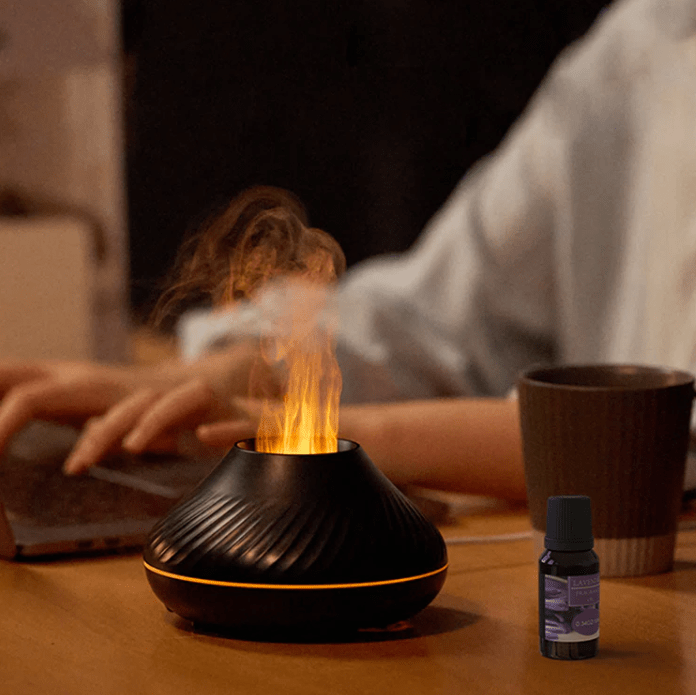 EchoLava Mist Diffuser | Flame Glow Air Humidifier