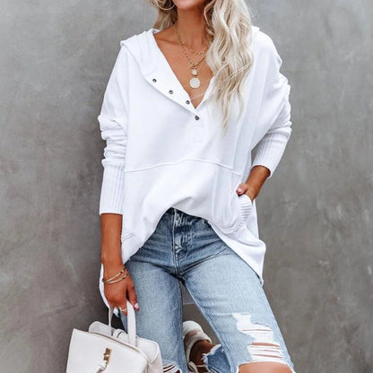 Paige | Women’s Casual Henley Hoodie with Relaxed Fit