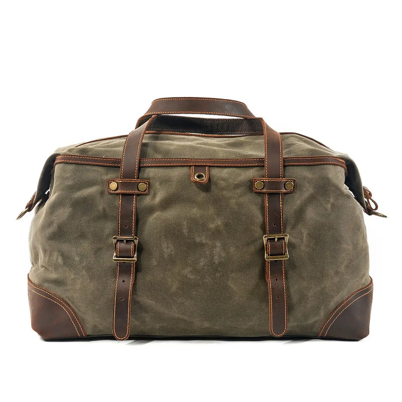 Stavanger | Durable Canvas Weekend Travel Bag with Leather Accents-1