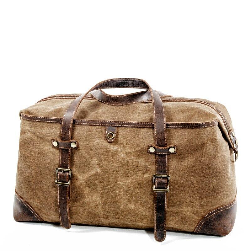 Stavanger | Durable Canvas Weekend Travel Bag with Leather Accents-6