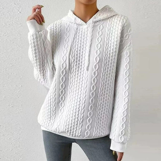 Ann | Women’s Oversized Comfy Cable-Knit Hoodie
