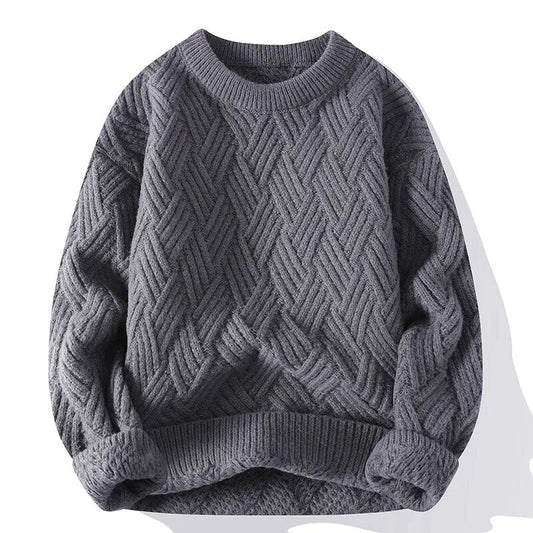 Robert | Men’s Vintage Pattern Knit Sweater for Winter