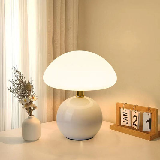 Celestia Glow | Soft Blush LED Ceramic Lamp