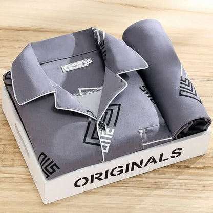 CloudStitch Pajama Set for Men | Classic Button-Up Comfort in Soft, Breathable Fabric