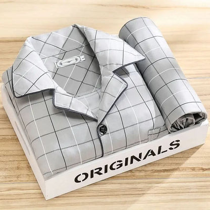 CloudStitch Pajama Set for Men | Classic Button-Up Comfort in Soft, Breathable Fabric