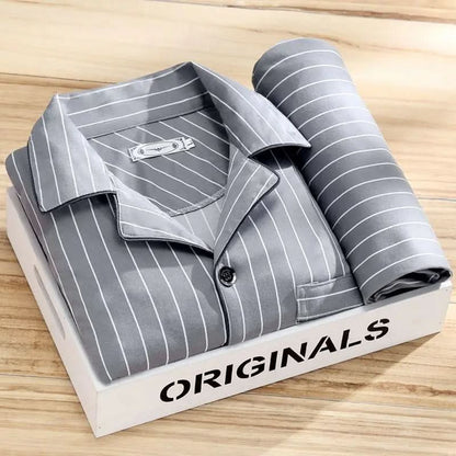 CloudStitch Pajama Set for Men | Classic Button-Up Comfort in Soft, Breathable Fabric